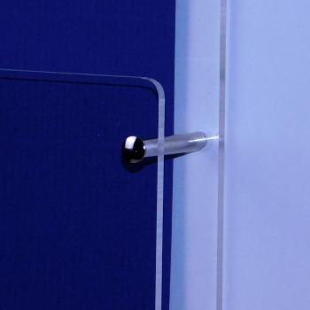 Preview: Wand-Prospekthalter DIN A6 Hochformat  Fülltiefe 23mm